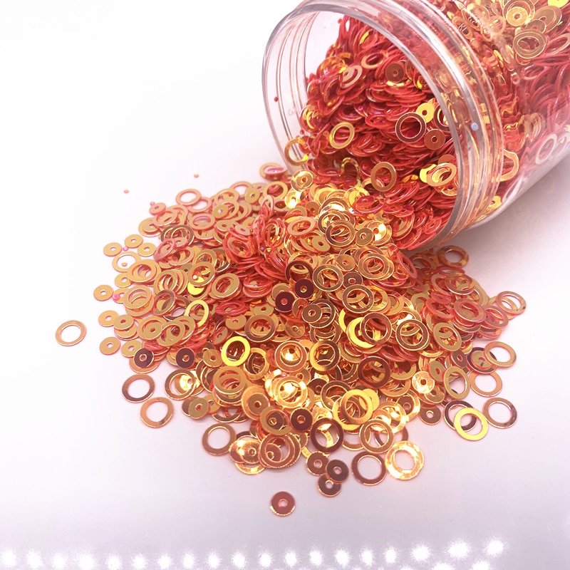 Paillettes multicolores 4-6mm, 15g environ 1200 pièces/paquet, mélange multiple, paillettes colorées, plates, rondes, amples, couture artisanat de mariage, accessoires de vêtement pour femmes: 14