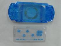 Wit Kleur Volledige Behuizing Shell Cover Case Vervanging voor PSP1000 PSP 1000 Game Console met Knoppen Set: Clear Blue