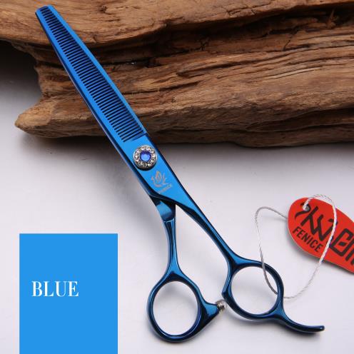 Fenice Professionele Roestvrij Staal 6.5 Inch Dunner Schaar Voor Pet Dog Grooming Dunner Dunner Tarief 35%: Blauw