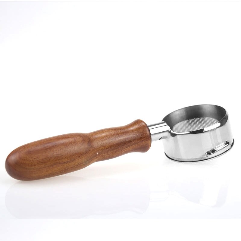 Bunnløs portafilter modifisert håndtak welhome 310/210/410 universell portafilter 58mm rustfritt stål kaffemaskinhåndtak: D-acidwood