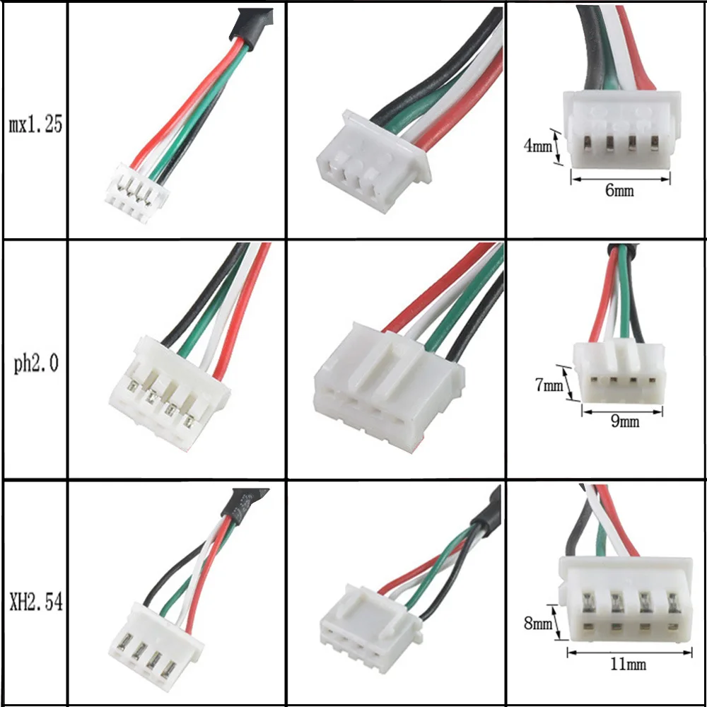 USB to 4P xh2.54 cable USB to 4P MX1.25 USB to PH2.0 USB USB2.0 Female/ Male Cable USB to Dupont 4 pin Data Cable 30cm