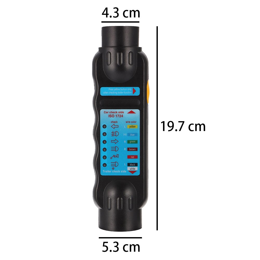 Auto Anhänger Tester 7 Stift Abschleppen Licht Kabel Schaltung Steckdose mit 2 Adapter 12V Elektrik diagnostizieren Werkzeuge