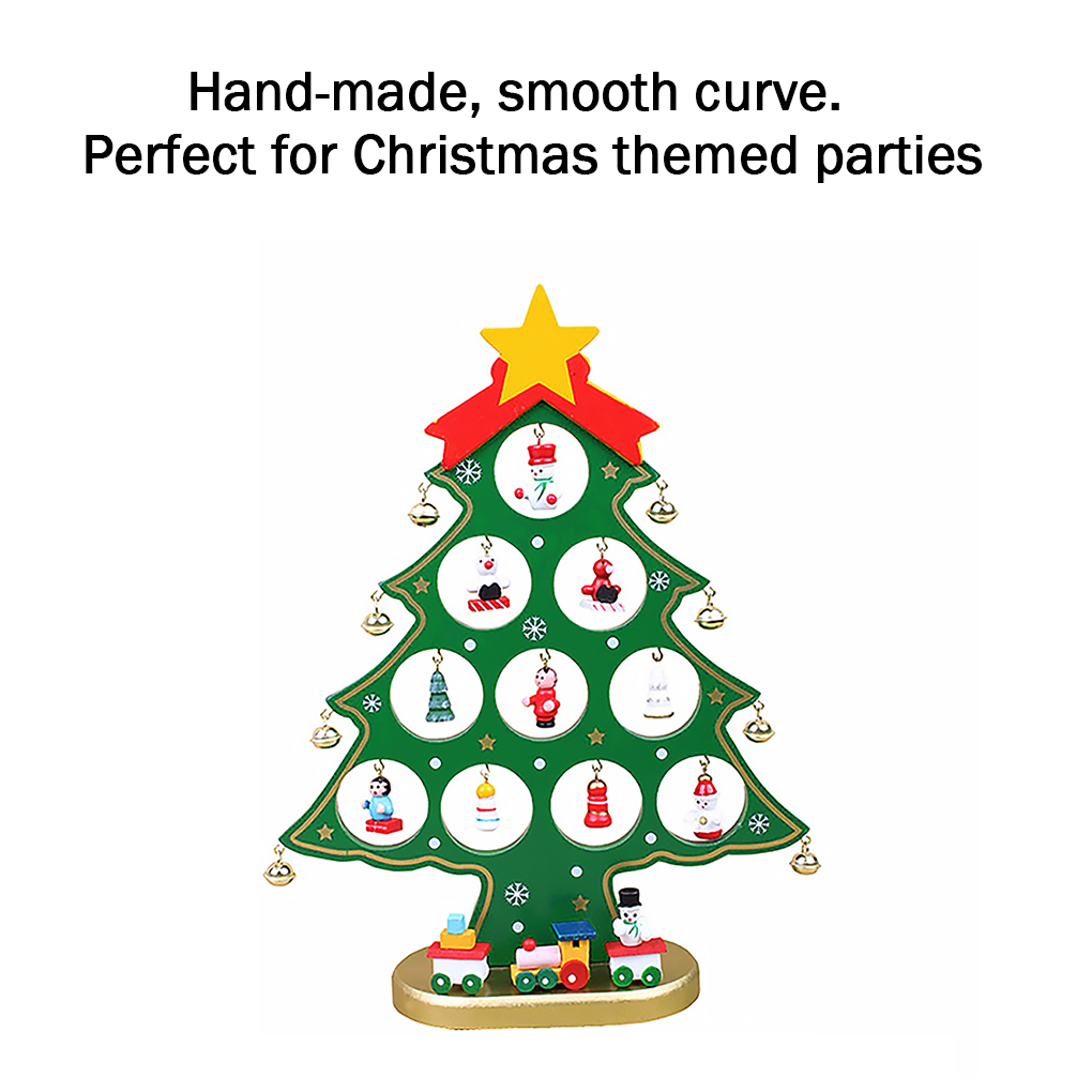 Christmas Tree Table Ornament Home Office Restaurant Desk Tabletop Wooden Tree Decor Christmas year decorations
