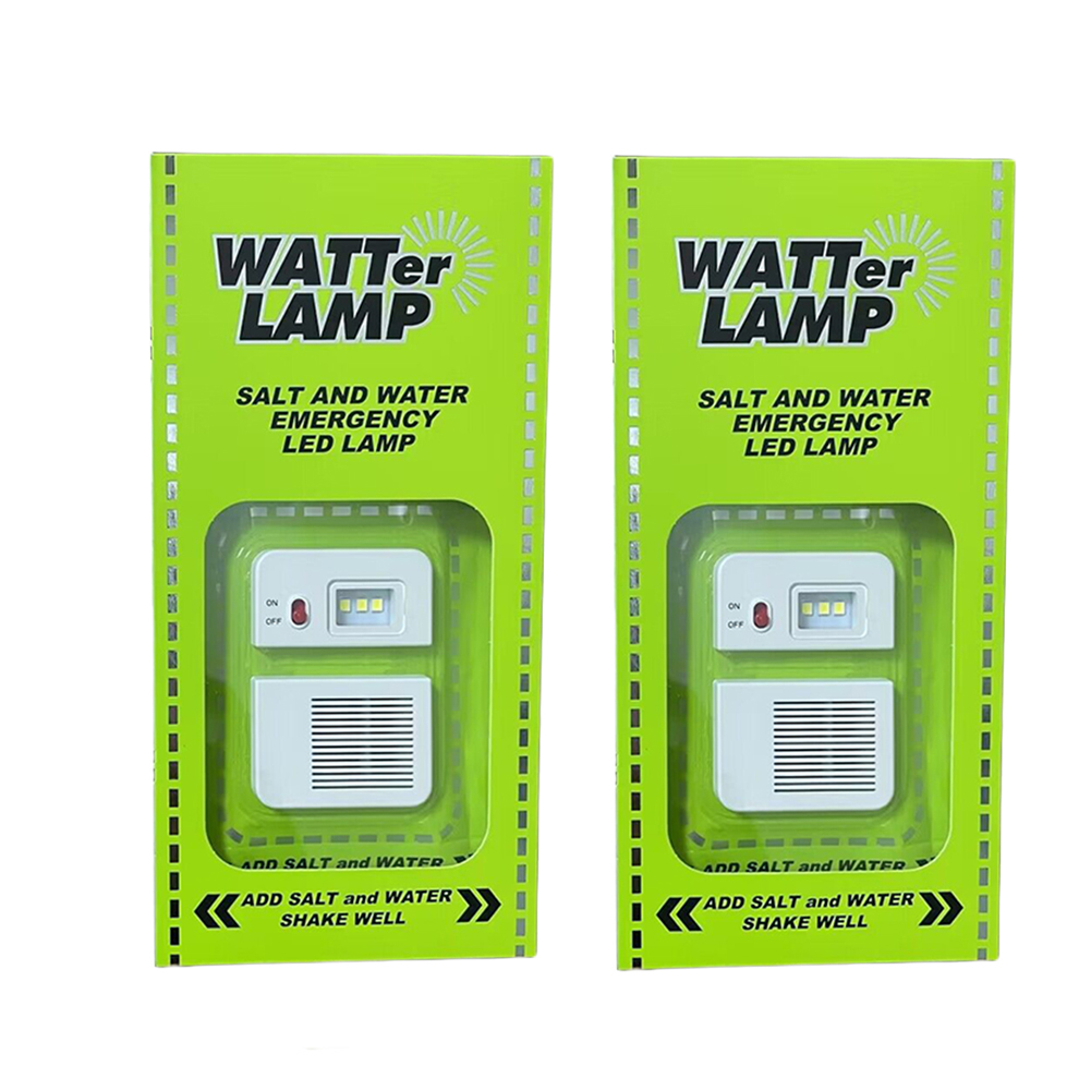 LED Salt Water Emergency Lamp 50 LM Brine Camping Energy Saving Lamp Waterproof Portable Night Fishing Lamp Travel Supplies: black