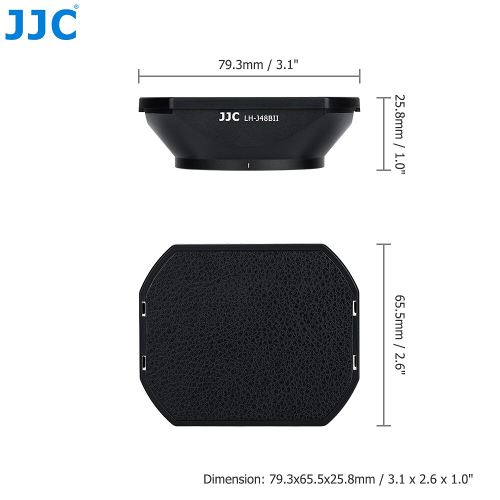 JJC Durable Metal Lens Hood Shade Protector for Olympus M.Zuiko Digital 17mm f/1.8 Lens Replaces Olympus LH-48B Lens Hood