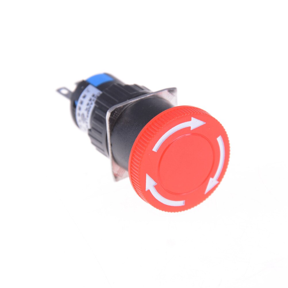 16mm røde svampe nødstop e-stop switch 3 pins no+nc  dc 30v 5a ac 250v 3a nødstop trykknapkontakt