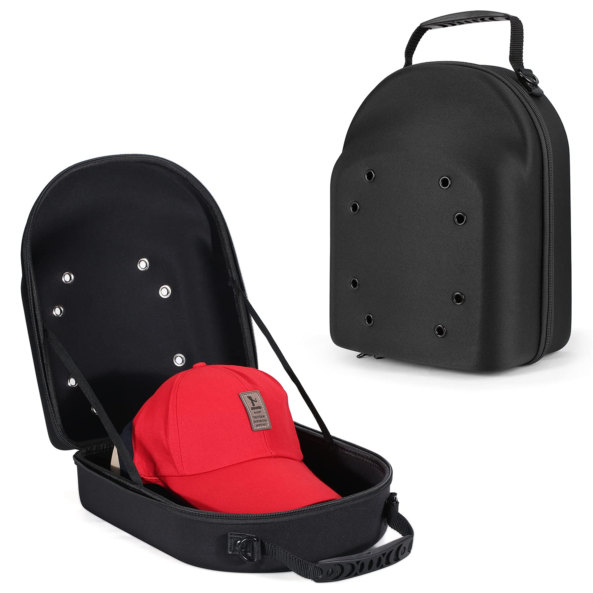 Sac de voyage pour chapeau de Baseball unisexe, étui pour casquette de Baseball, boîte de transport de rangement de Sport de , sacs de transport EVA de couleur unie