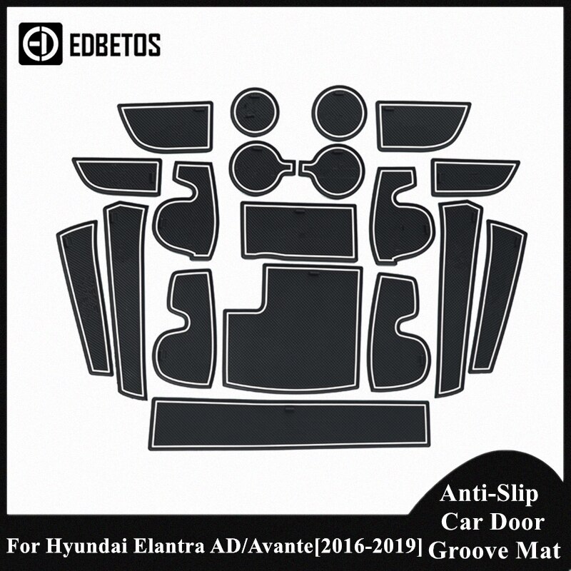 Poort Slot Beker Mat Voor Hyundai Avante Anti-Slip Rubber Matten Voor Hyundai Elantra Ad - Accessoires