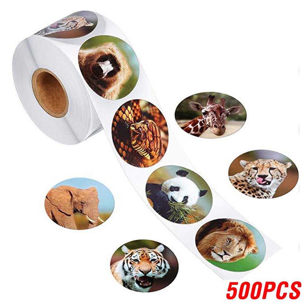 100-500pcs/roll Lovely Cat Stickers For School Reward Stickers Classroom Decoration Encouragement Sticker For Student Teacher: Multi-Colored