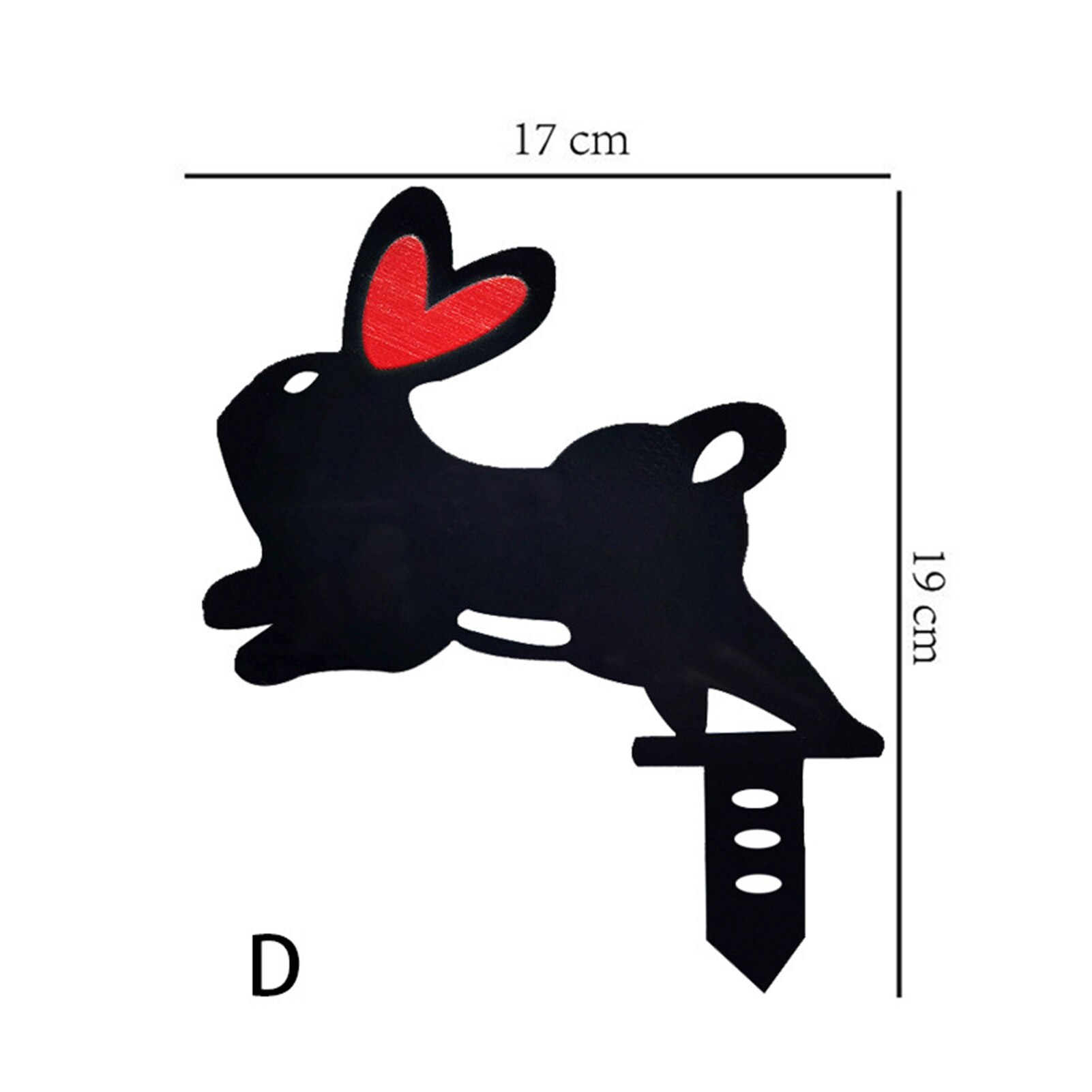 2D Rabbit Yard Art Stake Ground Insert Decor Hollow Lifelike Bunny Metal Statue Peg for Outdoor Garden Manor Lawn J2Y: d