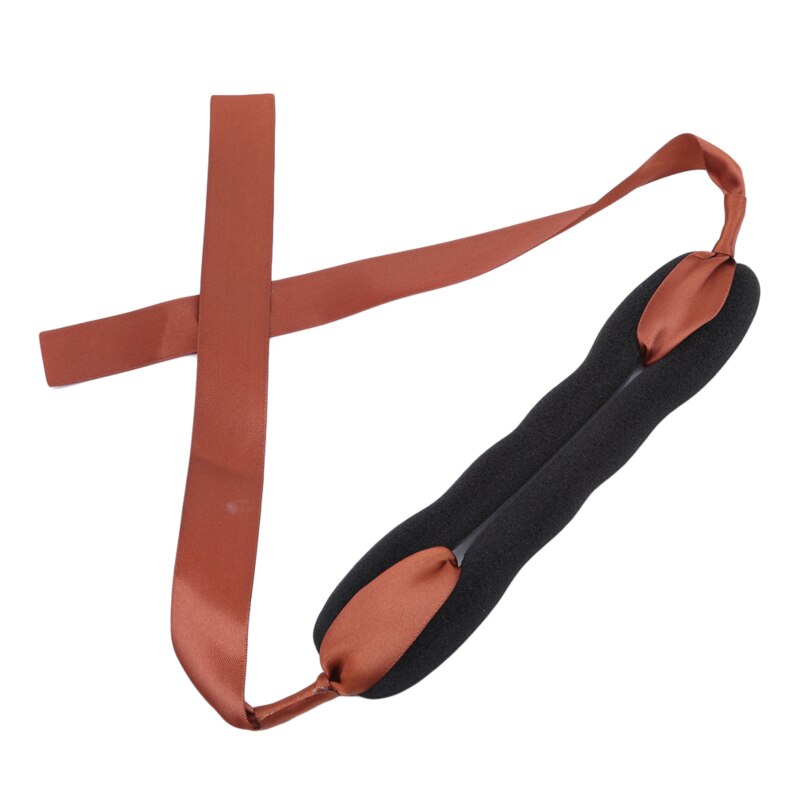 Women Tie Classic Sponge Cloth Head Updo Style Dish Magic Hair Donut Bun Maker Bows Headwear Hair Accessories: brown