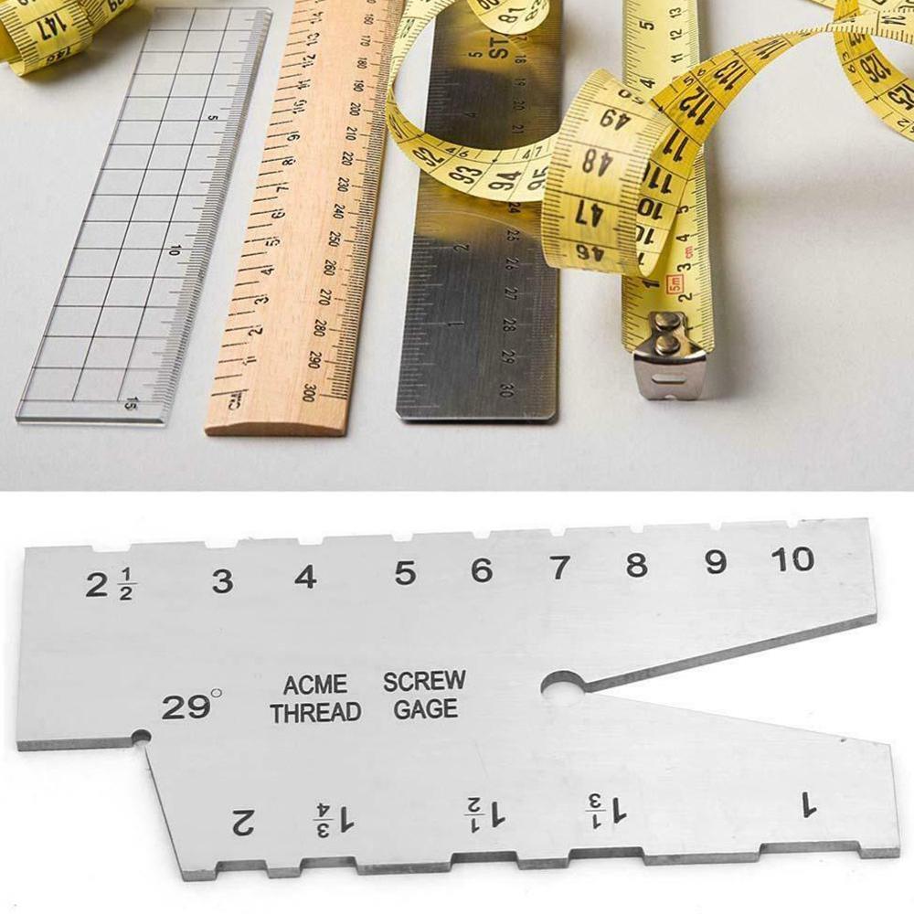 Calibrador de rosca trapezoidal Acme de 29/30 °, regla de molienda de soldadura, herramienta de soldadura de acero S9L4