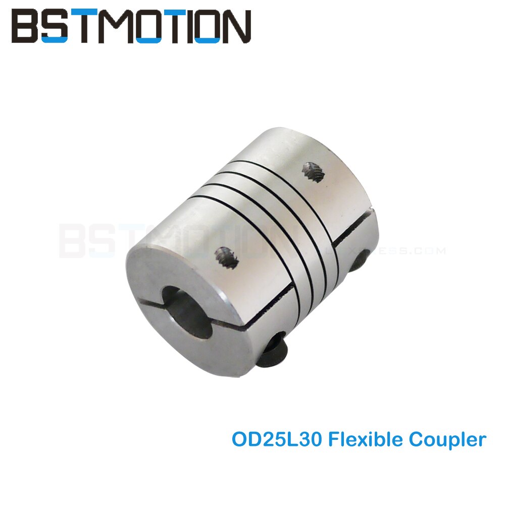 for Dia. 25mm Flexible Coupling Bore Shaft Size Range 6mm 6.35mm 8mm 10mm 12mm 1.2N.m Motor Shaft Coupler