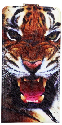 Cartoon Patroon Flip Leather Case Voor ASUS ZenFone Gaan ZB452KG ZB450KL ZB452 452 KG 452 Reliëf flip telefoon cover TPU case: tiger
