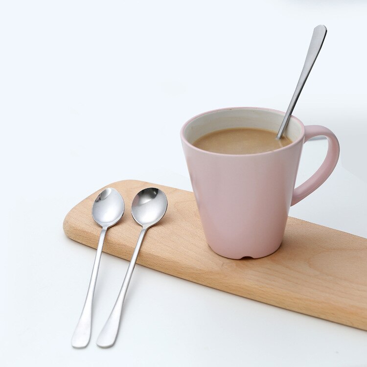 2 Stuks Koffie Roeren Lepel Lange Lepel Roeren Lepel Lange Steel Lepel Koreaanse Stijl Lepel Drinken Spoontea Roeren Lepel