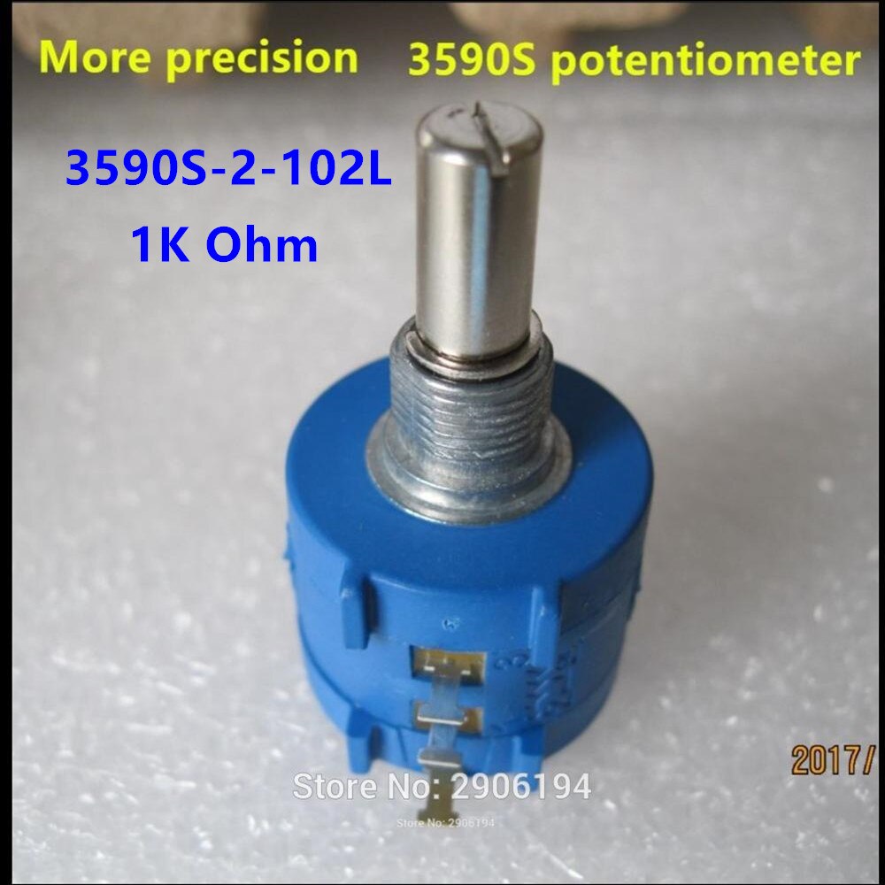 5pc 3590S-2-102L 3590s 1k ohm potentiometer switch 10 ring precision adjustable resistor multi turn potentiometer 3590s-2-102l