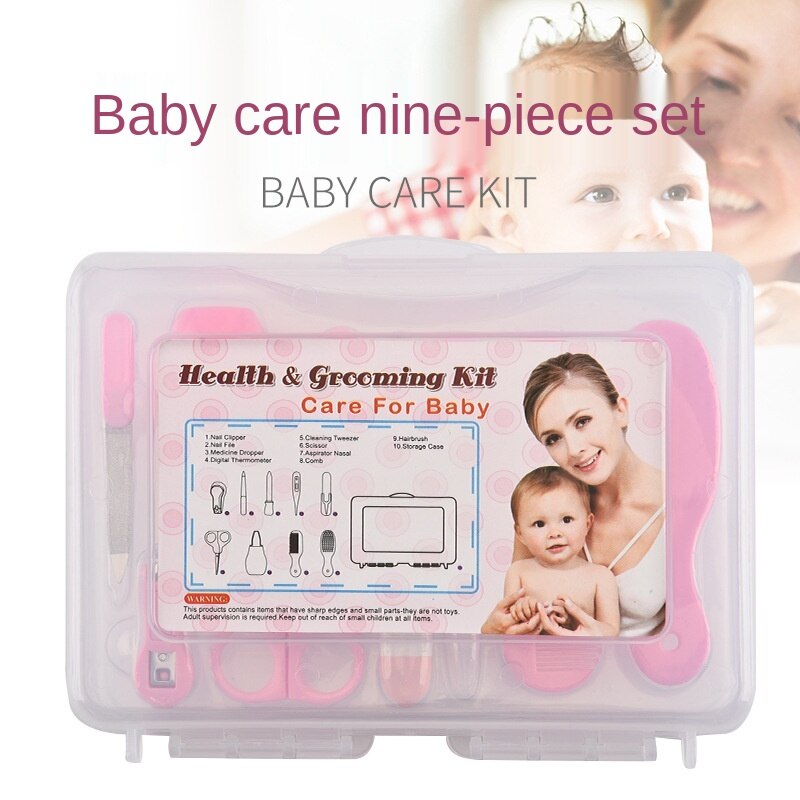 9 -teiliges einstellen babynagelpflege-einstellen mit kunststoffbox, inklusive aufbewahrungsmöglichkeit für babynäGel.