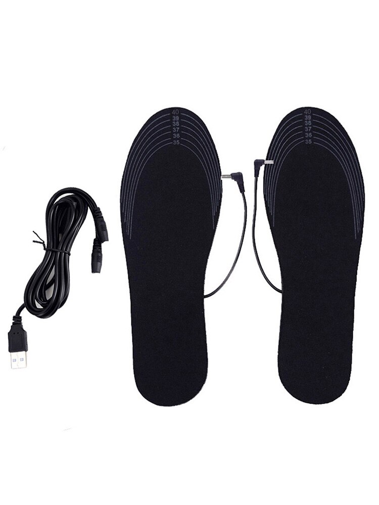 USB Heated Shoe Insoles Feet Warm Sock Pad Mat Electrically Heating Insoles Washable Warm Thermal Insoles Unisex Fine