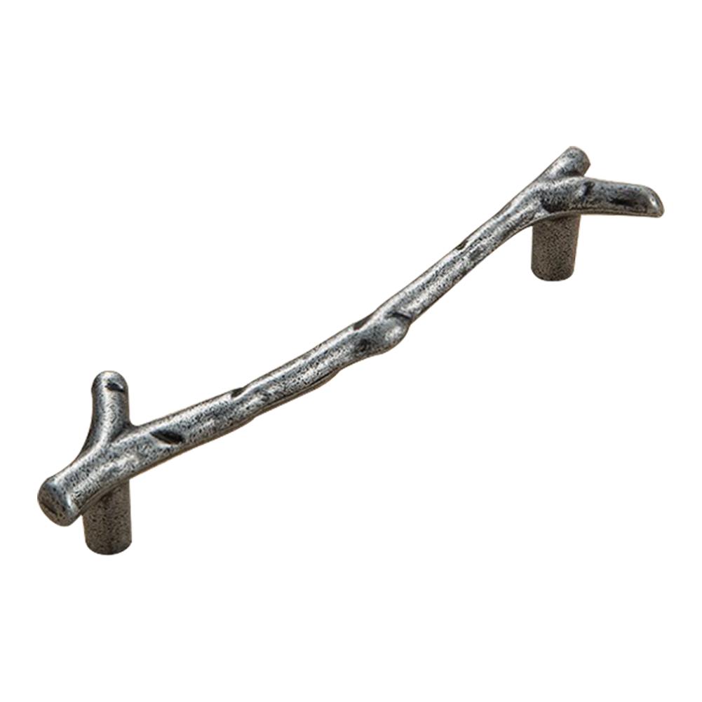 Retro trädgren möbler skåp handtag kök skåp garderob möbler låda dra knopp byrå drar hårdvara: Silver m
