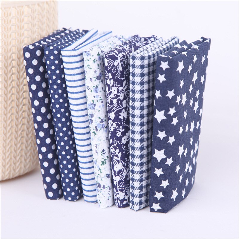 7 stk bomuldsstof blomster trykt stof syning quiltningsstoffer til kjole patchwork diy håndlavet materiale stofrester 50 x 50