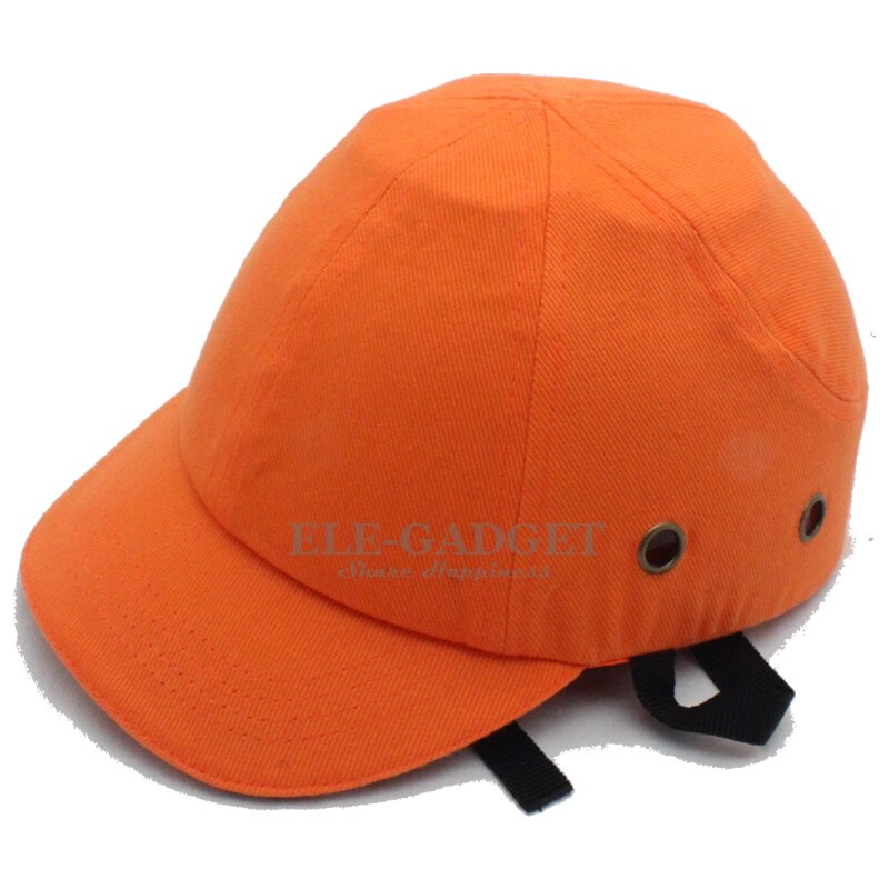 Baseball stil sikkerhed bump cap hård hat sikkerhedshjelm abs beskyttende shell eva pad til arbejdssikkerhedsbeskyttelse: Orange