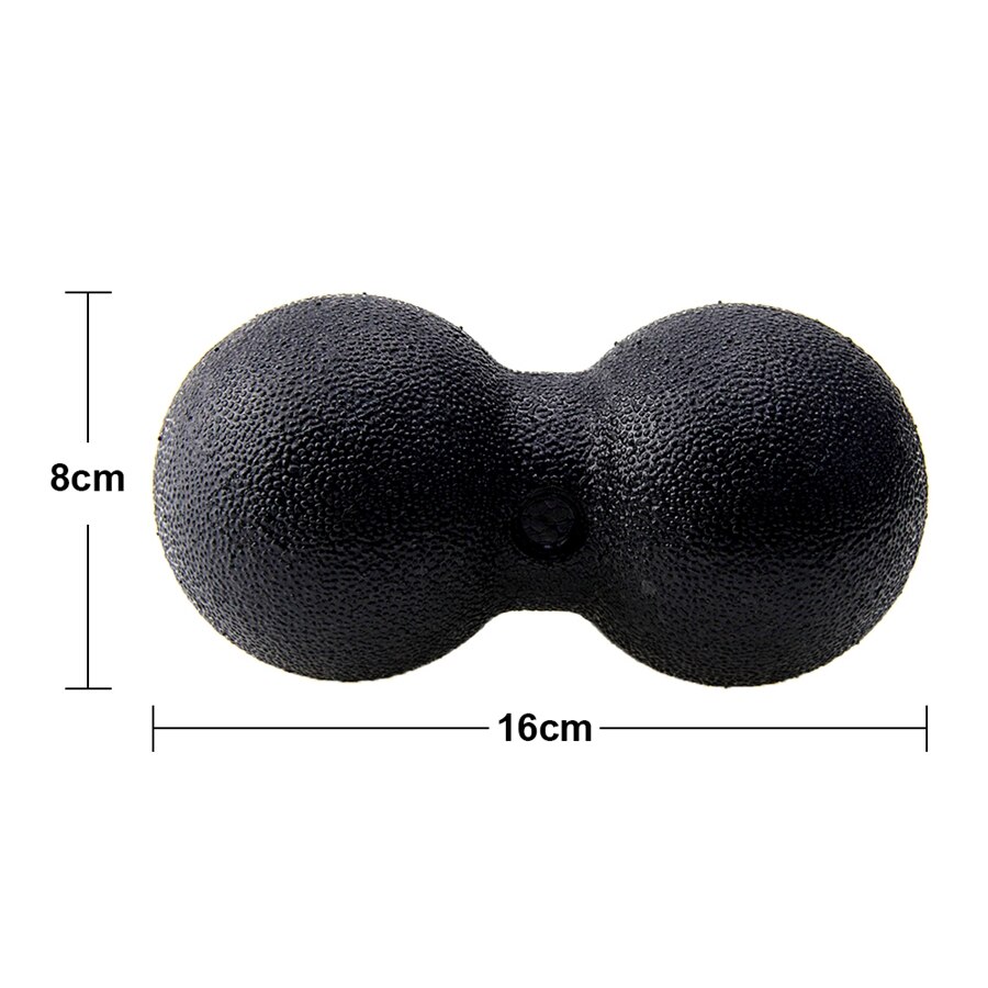 EPP Fitness Peanut Massage Ball Set Lacrosse ball for Shoulder Back Legs Rehabilitation Therapy Training: Black16cm