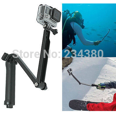 3-weg Monopod Arm Mount Verstelbare standaard Beugel Handheld Grip 3 Manier Statieven Voor GoPro Hero 8 7 6 5 4/3 + SJ4000 SJ5000 Xiaomi Yi