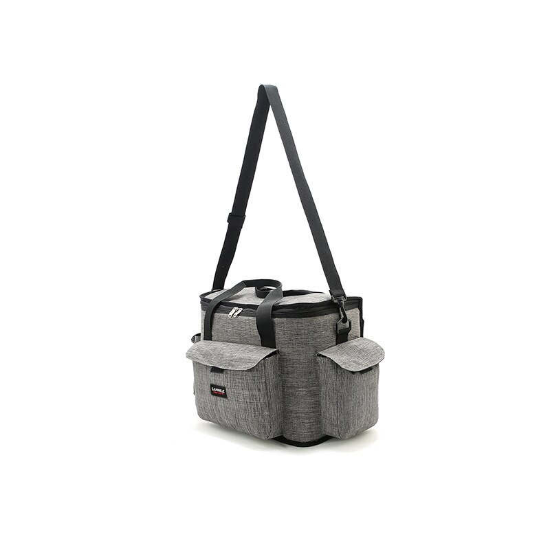 Saco refrigerando macio isolado do almoço do piquenique do saco do refrigerador grande para acampar/churrasco/atividades exteriores da família, cinza: Default Title