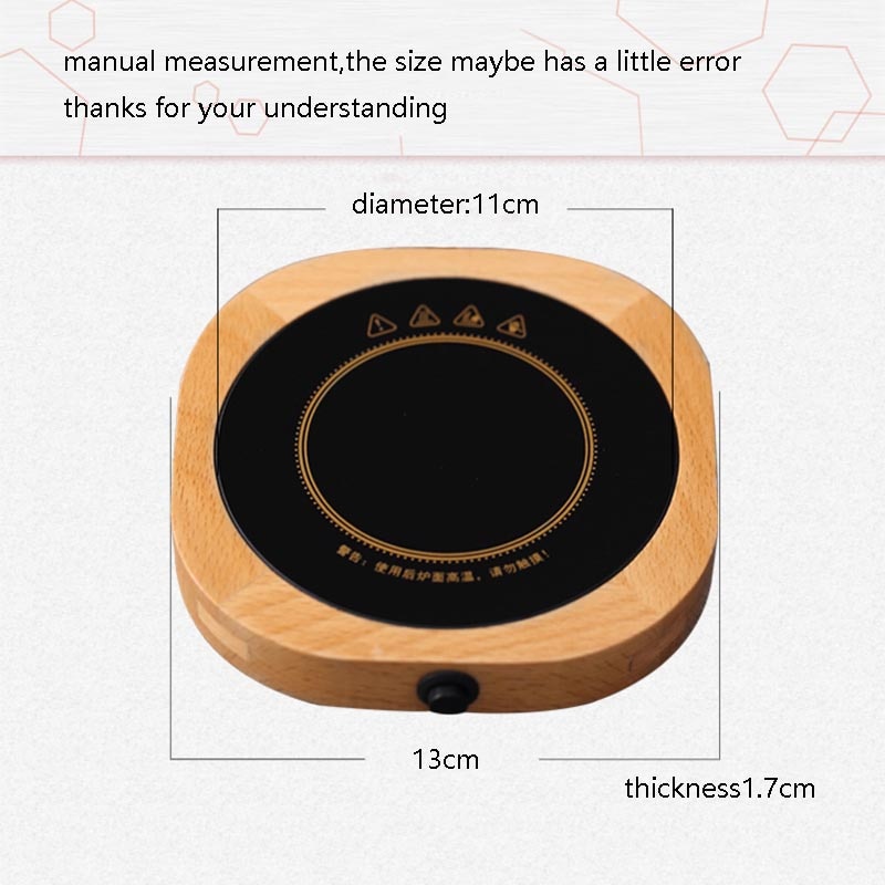 220V Electric Ceramic Stove Solid Wood Heating Stove Warmer Teacup Teapot Base Thermostatic Treasure Mat Teaware Accessories