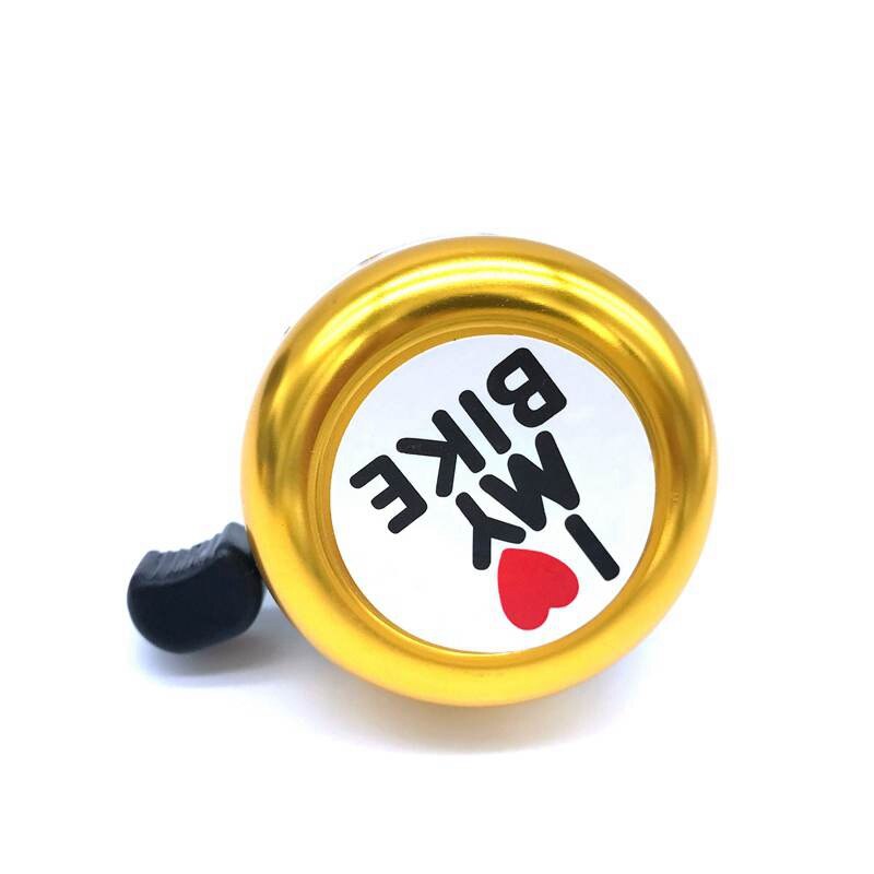 Fietsbel - 'ik hou van mijn fiets' fietshoorn - luide aluminium fietsbel mini fietsaccessoires voor volwassenen mannen vrouwen kinderen meisjes jongens bi