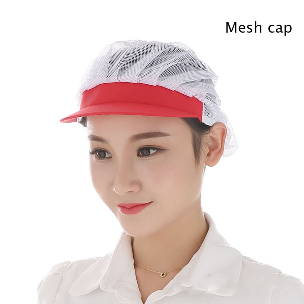 Food caps Adjustable net caps breathable sanitary dust cap men and women workshop canteen hat chef hat breathable mesh: Photo13