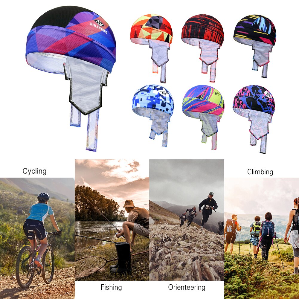 Foulard de cyclisme anti-transpiration, Protection UV, bandeau à séchage rapide, respirant, casques enveloppés, capuchon intérieur