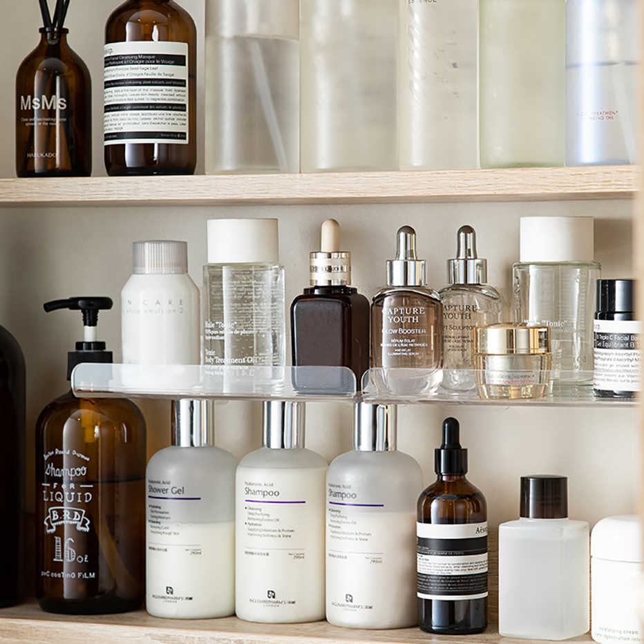 Helder acryl drijvende plank zelfklevende opbergplank voor wanddecoratie speelgoed boekenplank badkamer zeepdispenser houder