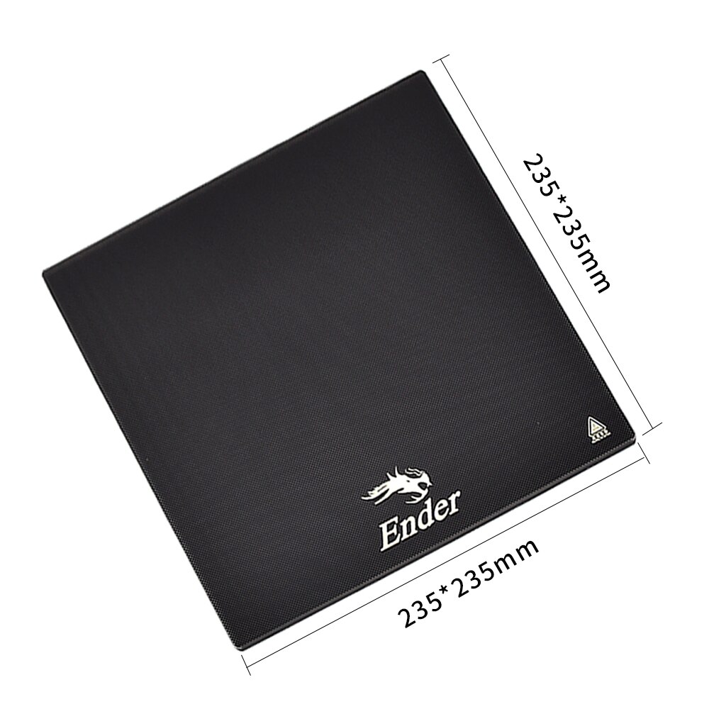 Superficie 235 × 235MM della costruzione del letto caldo del piatto di vetro temperato silicio di cristallo del carbonio della stampante di CREALITY 3D per Ender3/Ender3V2
