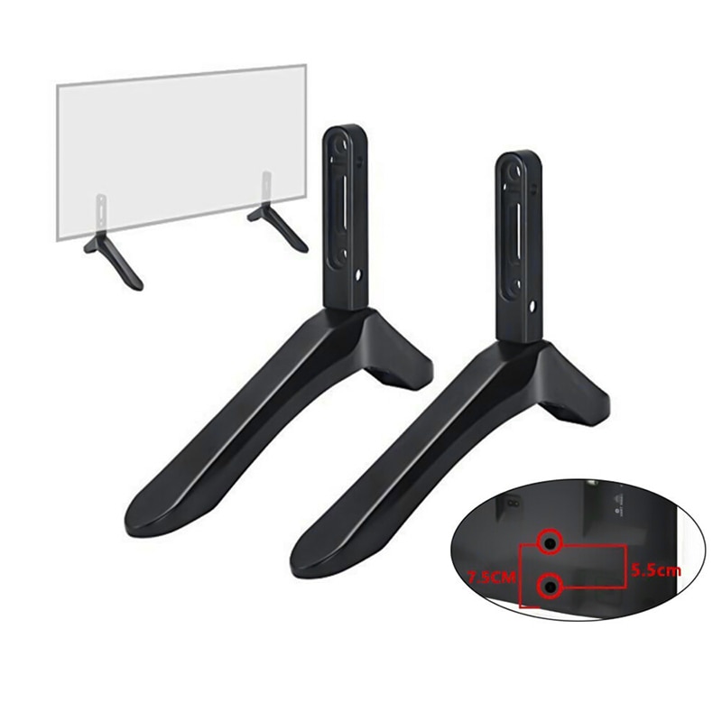 2 stk universal tv stand base mount til 32-65 tommer samsung vizio sony lcd tv ikke til lg tv sort tv beslag bordholder