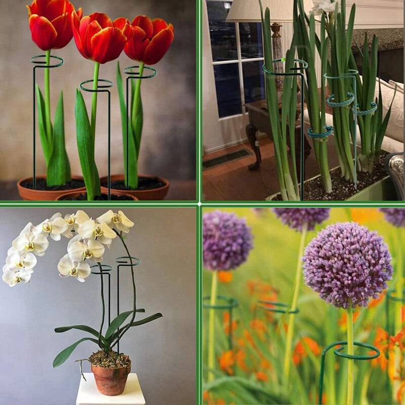 8 st 17.7 tums trädgård blomstöd plant stöd stakar plant stam blom stöd för blommor orkidé pion ros