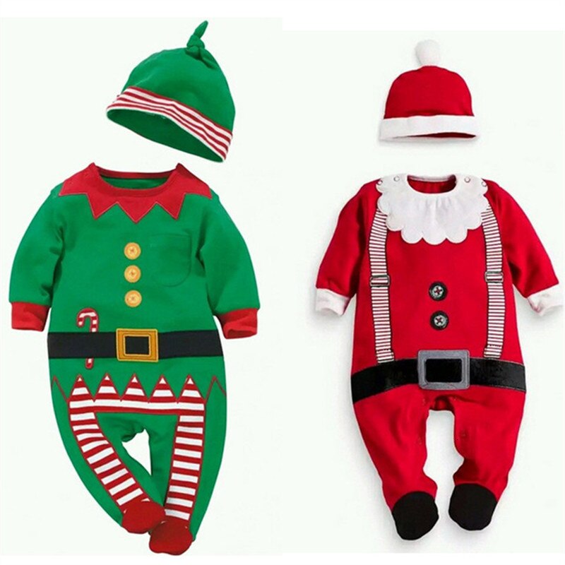 Mænd og kvinder baby efterår jul børnetøj babytøj heldragt romper juletøj langærmet jumpsuit