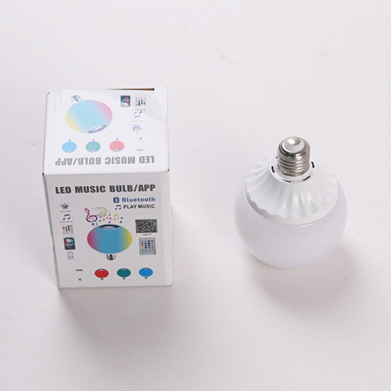 E27 Bluetooth Lautsprecher Globus Musik LED-lampe Lampe Hause KTV Schlafzimmer Drahtlose APP Kontrolle Dimmbare RGB Weiß Glühbirnen 110V 220V