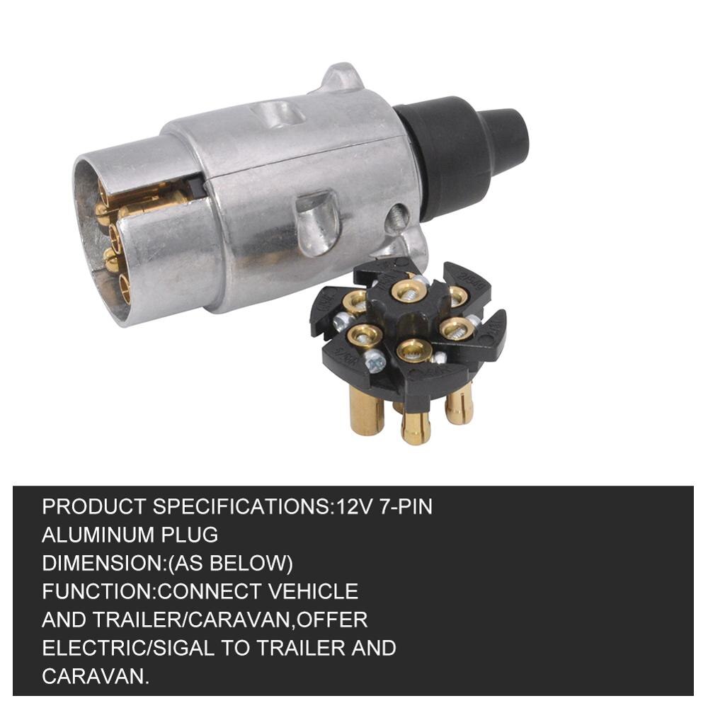 Lkw Zubehör 7-Stift 12 Volt Stecker Aluminium Lkw Kabel Stecker Europäischen Auto Anhänger Signal Licht Anhänger Stecker