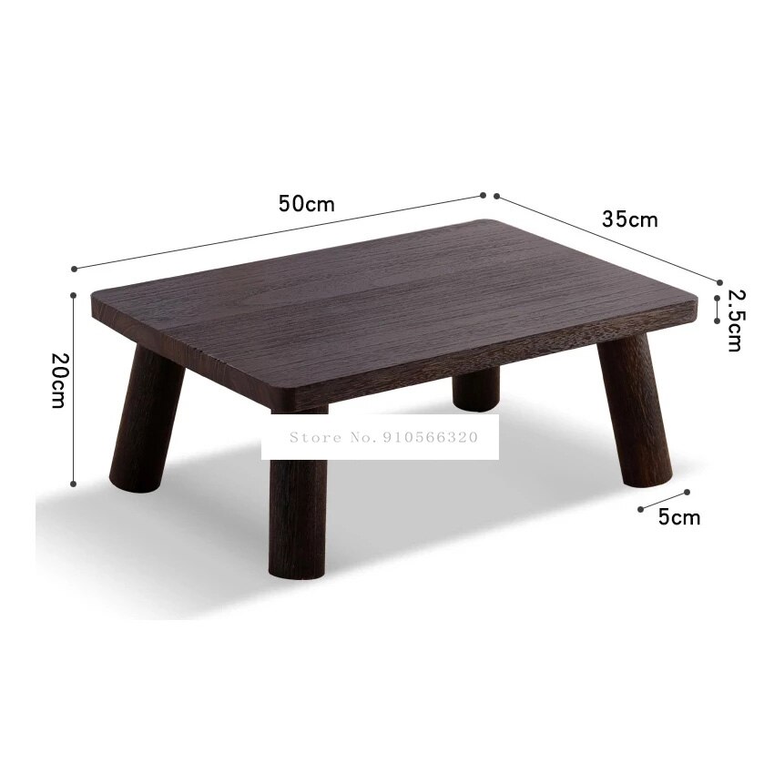 Chinese Tatami Coffee Table Balcony Solid Wood Tatami Table Bay Window Table Small Coffee Table Low Table 50 * 20 * 35cm