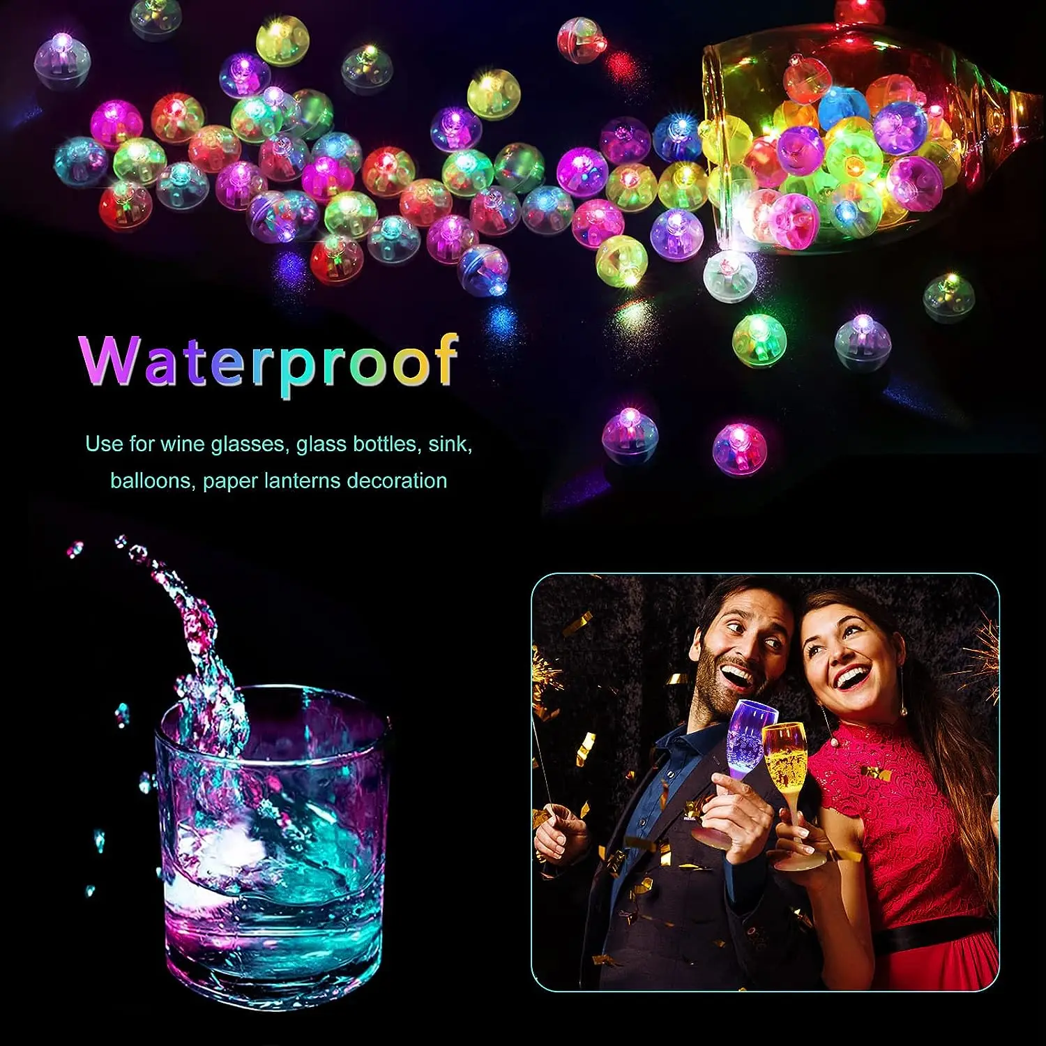 Mini LED Runde Ballon Lichter Farbige Leucht Blitz Becher Ball Lampe Laterne Licht Für Weihnachten Hochzeit Party Dekor