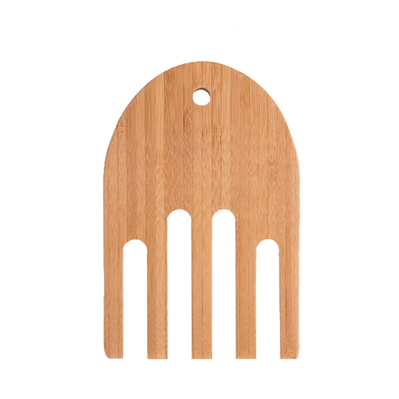 Bamboe Salade Klauwen Versnipperen Handling Carving Eten Salade Schop Vork Voor Mengen Salade Servers Carving Gereedschap