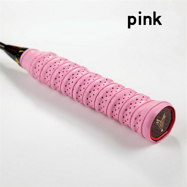 10 pcs/pack anti-dérapant respirant Sport sur Grip bandeau Griffband Tennis surgrips bande Badminton raquette poignées bandeau: Rose
