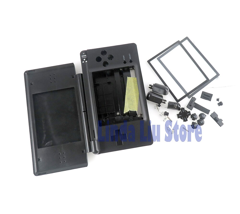 1set/lot Full set Housing Cover Case Replacement Shell For Nintendo DS Lite DSL NDSL: Black