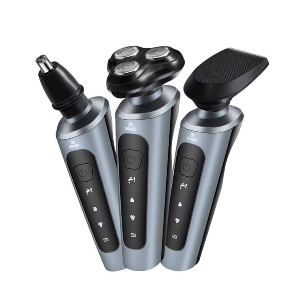Electric Trimmer Razor for Men Waterproof Electric Shavers Wet &amp; Dry Use Rechargeable Battery Rotary Shavers Machine shaving: SV 3 in 1