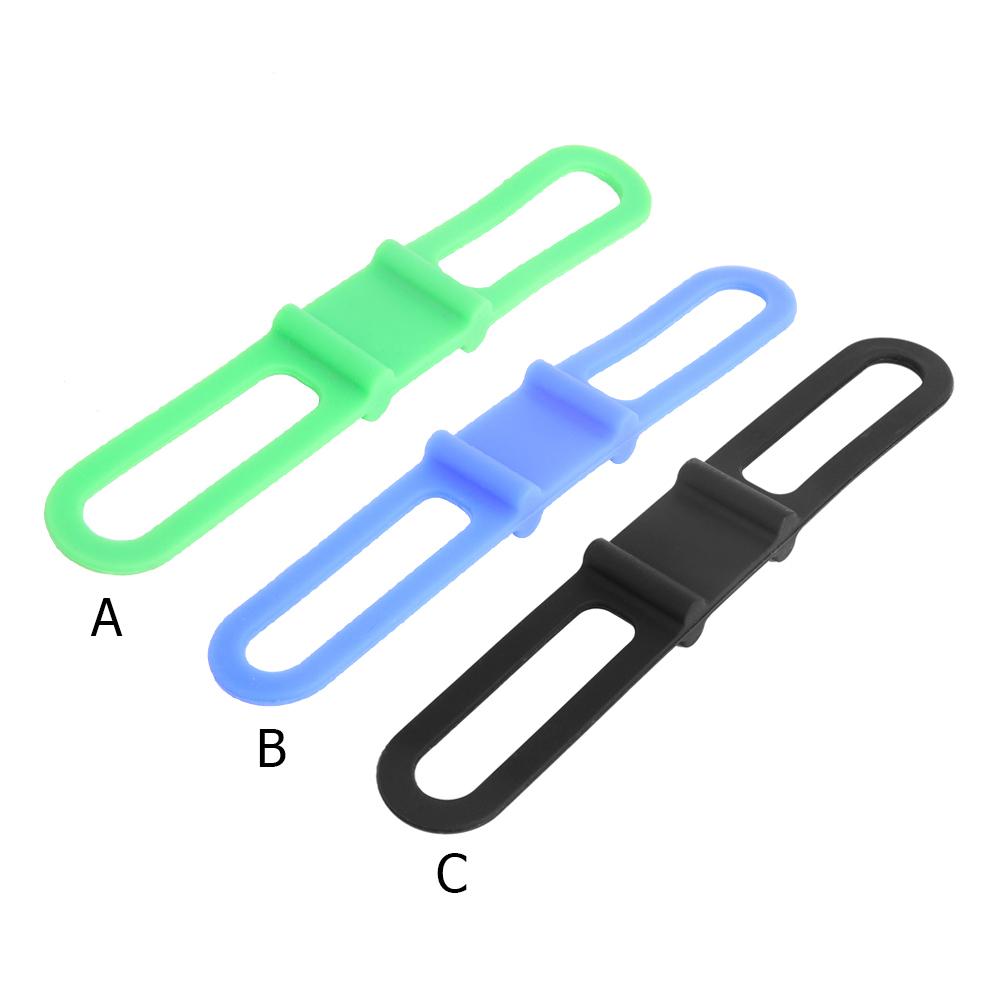 Siliconen fietsband bergweg zaklamp telefoon zaklamp banden elastische band fietslamp clip montage houder fietsaccessoires
