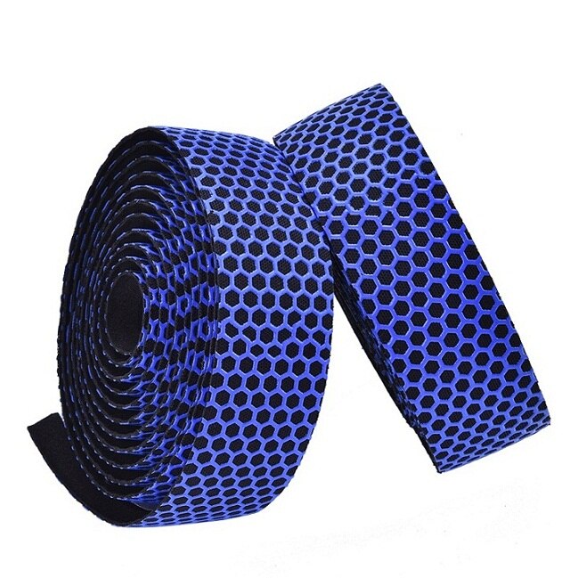 5 Farbe Straße Fahrrad Silikon Lenker Band drei-dimensional Anti-Unterhose Bienenstock Kamm Gürtel atmungsaktiv Ultralight Fahrrad Bar Band: marine blau