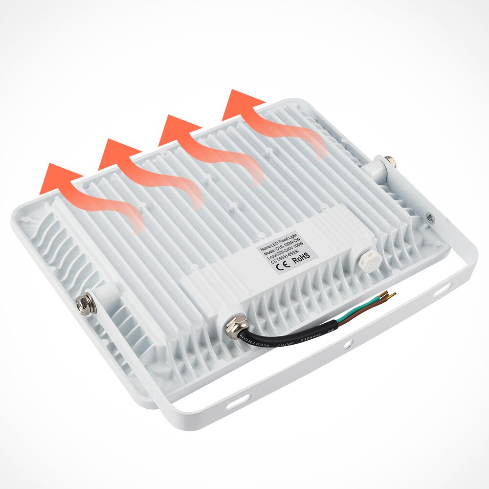 Full Watt Led Floodlight 10W 20W 30W 50W 100W Waterproof IP66 Outdoor LED Reflector Light Garden Lamp AC 220V 230V 240V Spotlight Street Lighting