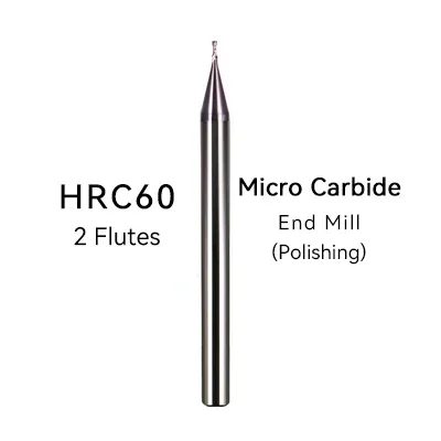 HRC60 HRC55 Micro Carbide End Mill 2 Flutes 0.2-0.9mm TiAIN Micro Flat 4mm Shank Milling Mirco Carbide CNC Engraving: 34mm / 0.9mm