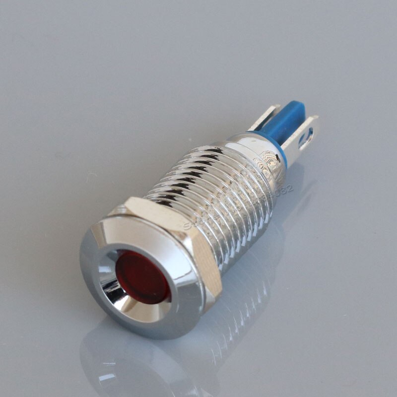 10mm lampje LED signaal lamp metalen 12 v 24 v 220 v rood geel groen wit kleurrijke S10-D licht 2 pin